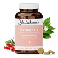 Dose Dr. Schoen's Dermaheld, Diät-Ergänzungsfuttermittel für Hunde, 4in1-Rezeptur mit 250 Kautabletten